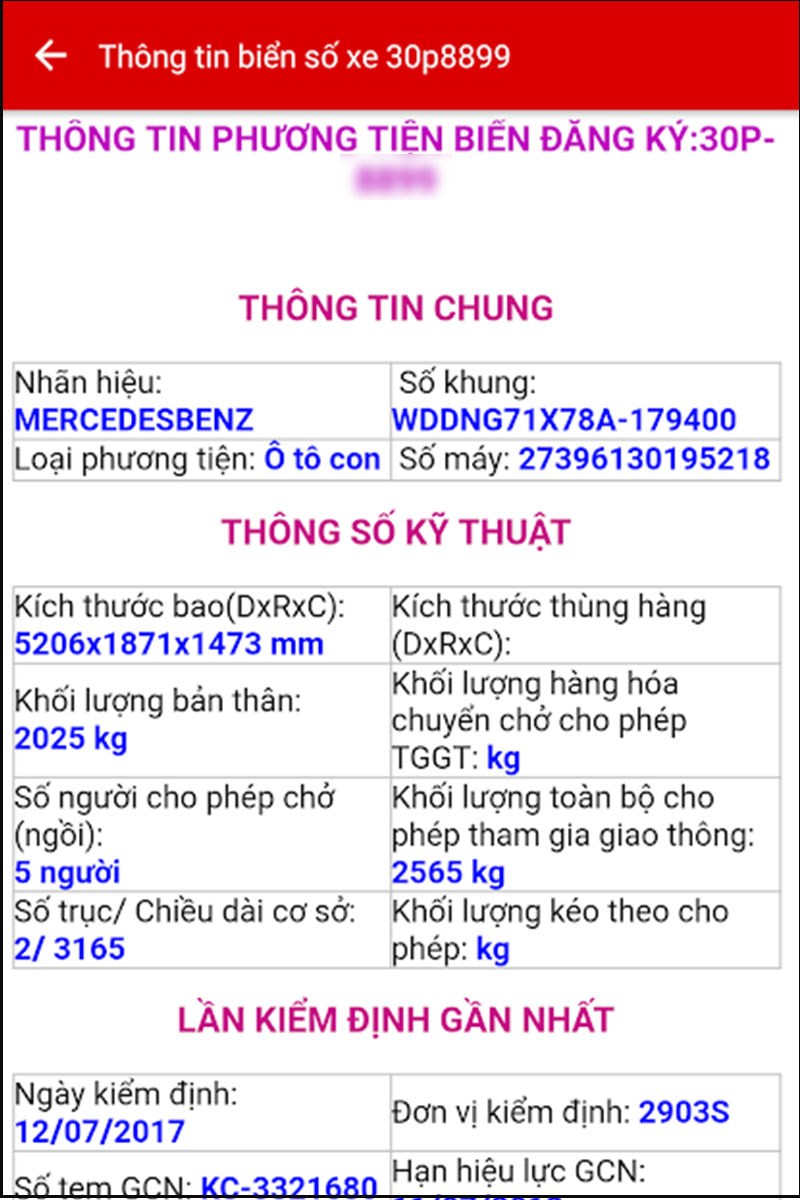 Cách tra cứu thông tin biển số xe 89E1